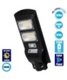 GloboStar® 71551 Αυτόνομο Ηλιακό Φωτιστικό Δρόμου Street Light LED SMD 100W 8000lm με Ενσωματωμένη Μπαταρία Li-ion 5500mAh - Φωτοβολταϊκό Πάνελ με Αισθητήρα Ημέρας-Νύχτας PIR Αισθητήρα Κίνησης Αδιάβροχο IP65 Ψυχρό Λευκό 6000K